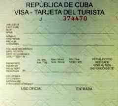 Tourist Card Cuba