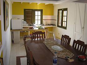 large kitchen and living room in the villa