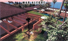 area with pool and sea view