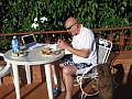 prima colazione sulla terraza