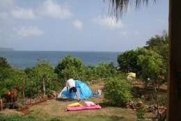 Backpacker tent, Dominican Republic